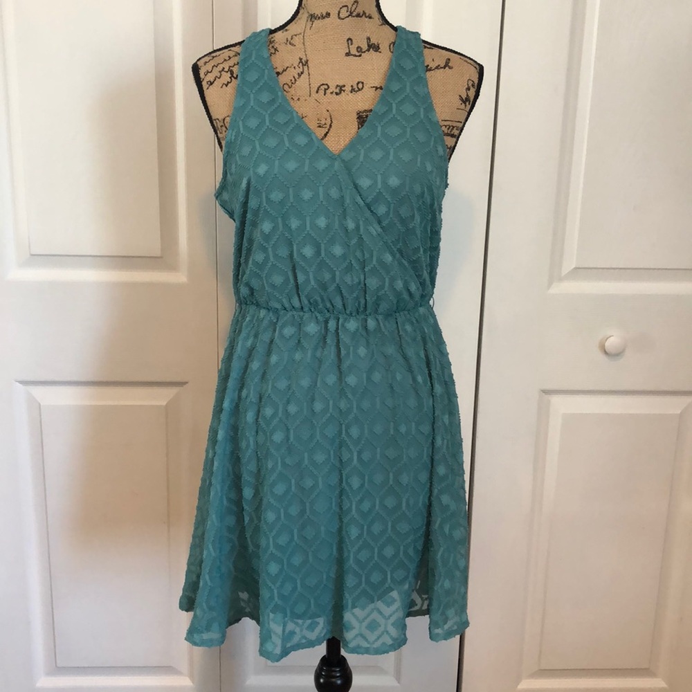 Teal Candie’s Halter Dress